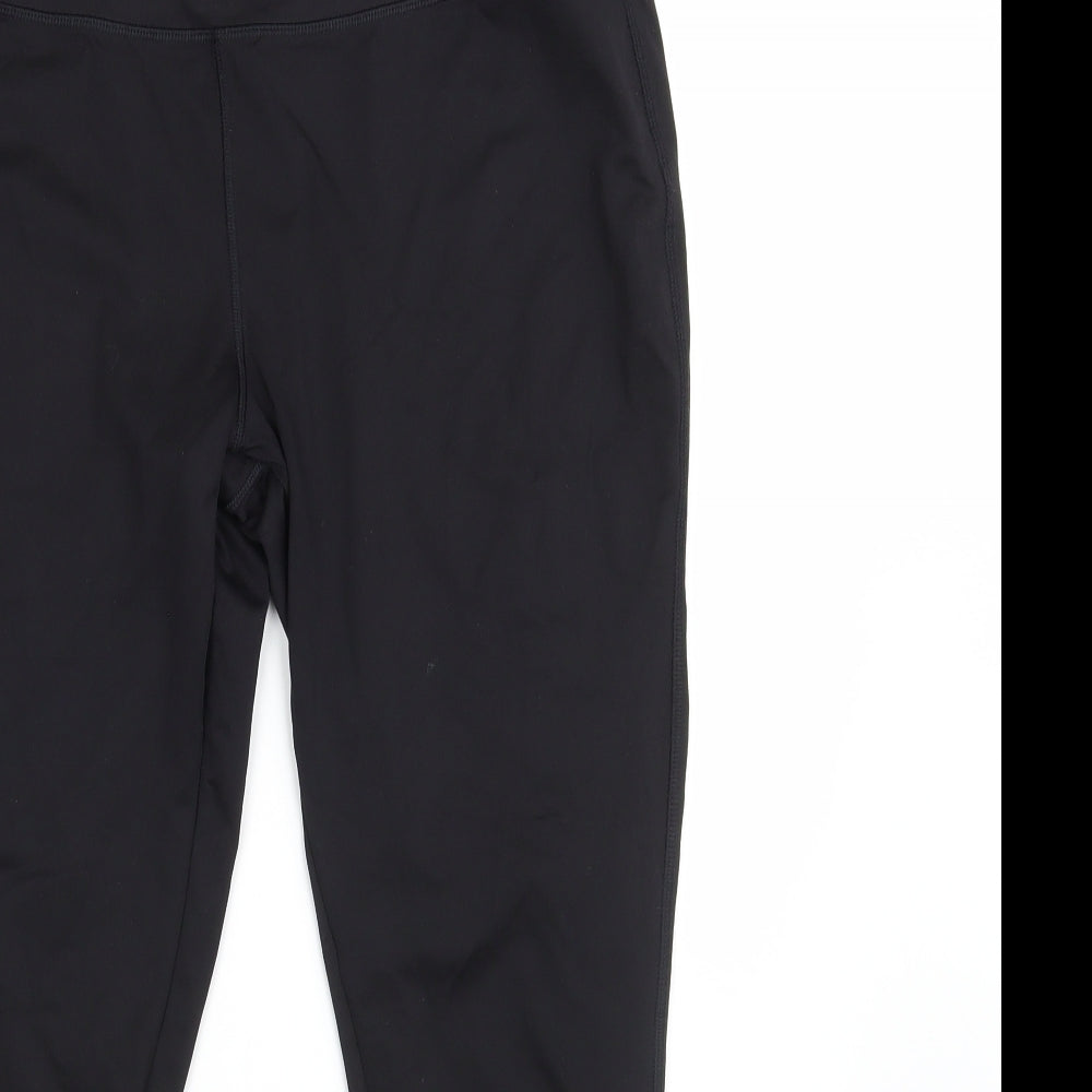 Souluxe Womens Black  Polyester Compression Leggings Size L L26 in Athletic  - Sport