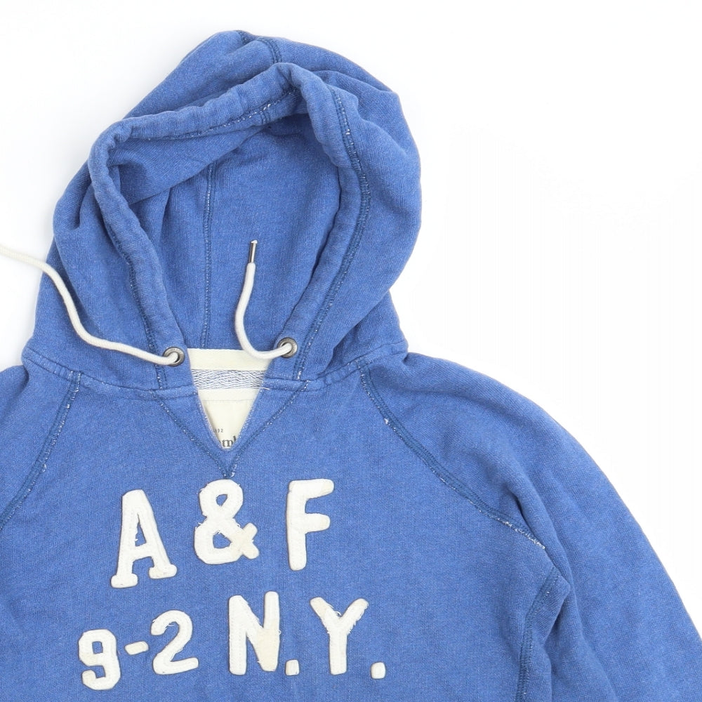 Abercrombie & Fitch Womens Blue  Cotton Pullover Hoodie Size L
