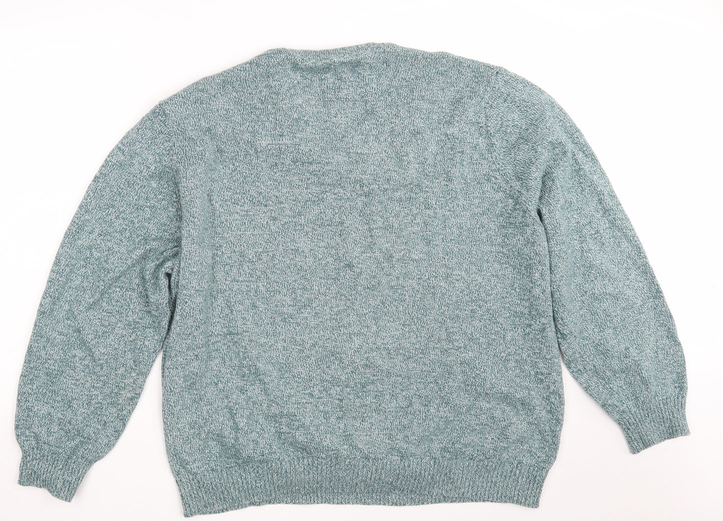 Maine Mens Green Round Neck  Cotton Pullover Jumper Size 3XL