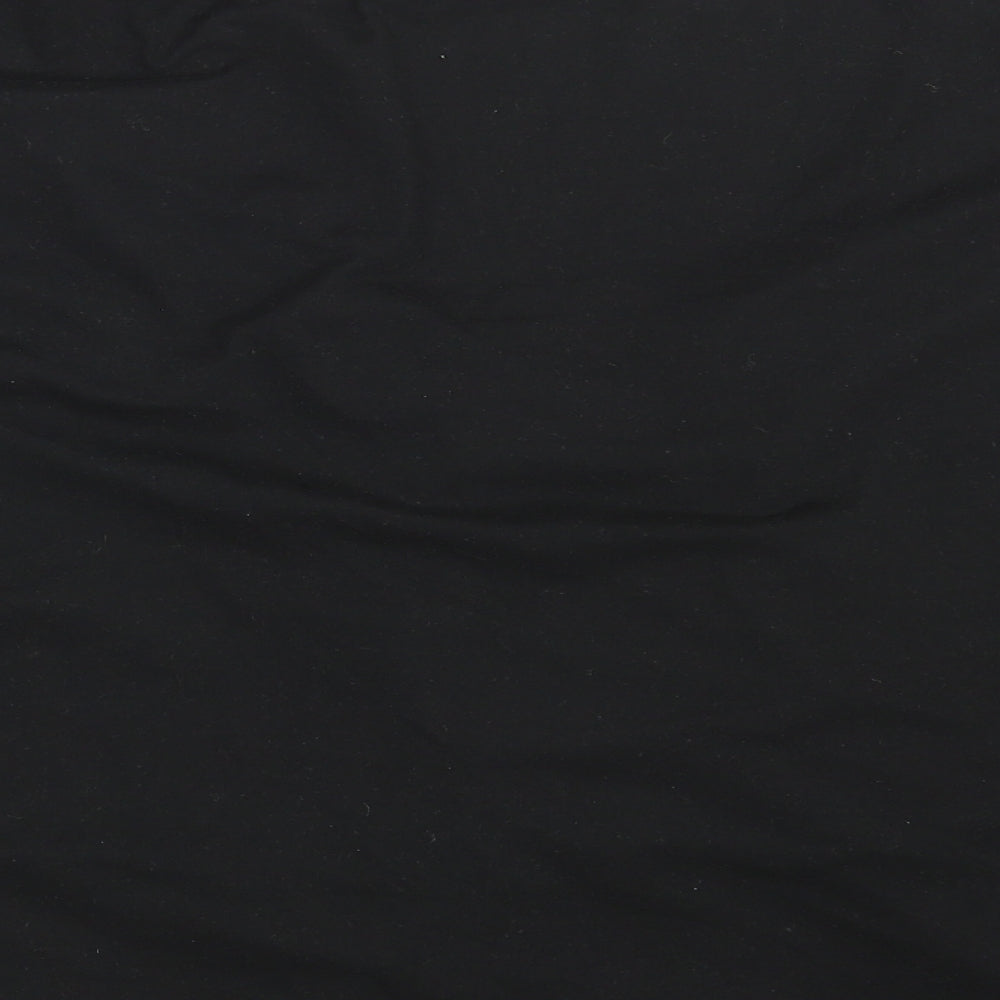 SheIn Womens Black Animal Print Polyester Basic T-Shirt Size 4XL V-Neck