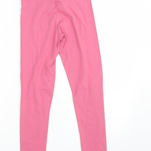 Primark Girls Pink  Cotton Jegging Trousers Size 10-11 Years L23 in Slim