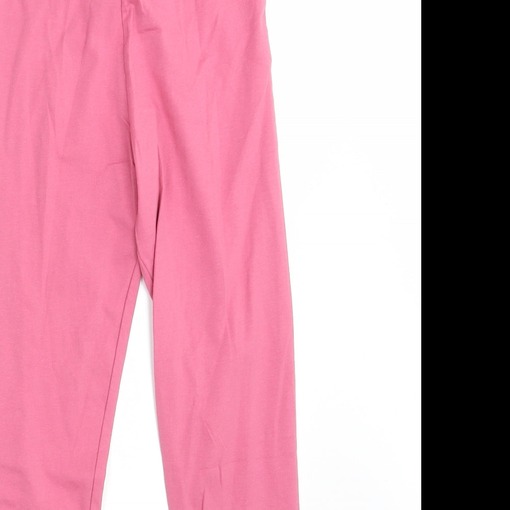 Primark Girls Pink  Cotton Jegging Trousers Size 10-11 Years L23 in Slim