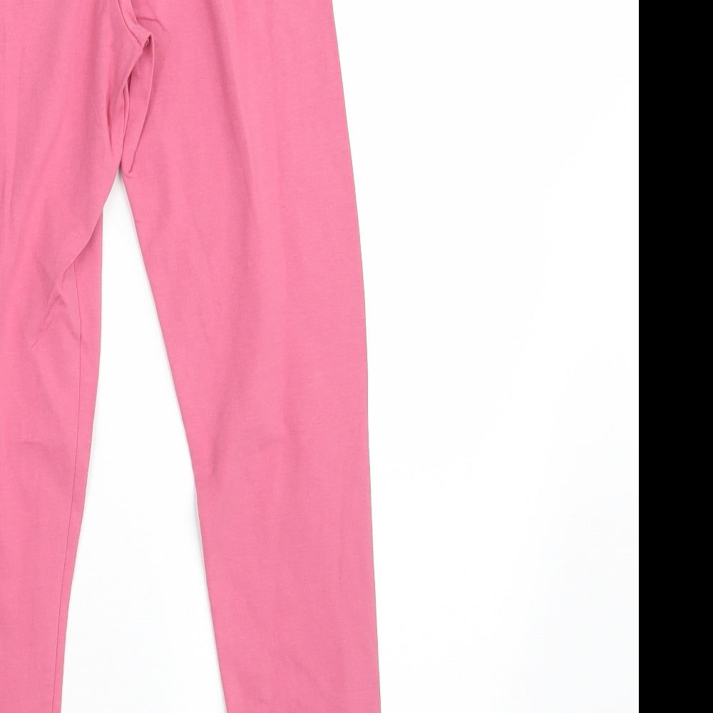 Primark Girls Pink  Cotton Jegging Trousers Size 10-11 Years L23 in Slim