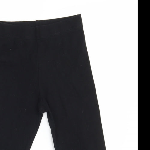 Primark Girls Black  Cotton Jegging Trousers Size 10-11 Years  Slim  - Inside Leg 16.5 Inches