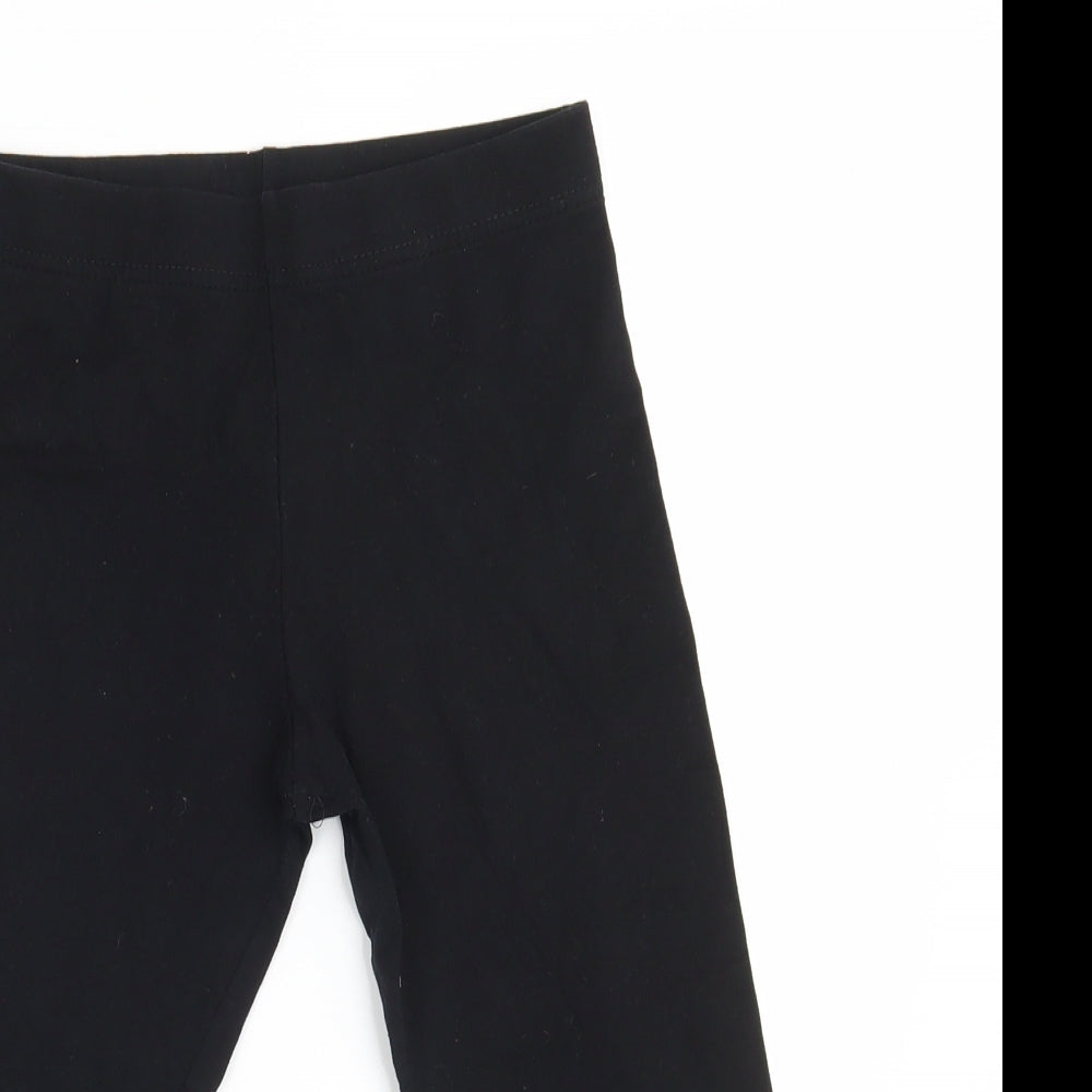 Primark Girls Black  Cotton Jegging Trousers Size 10-11 Years  Slim  - Inside Leg 16.5 Inches