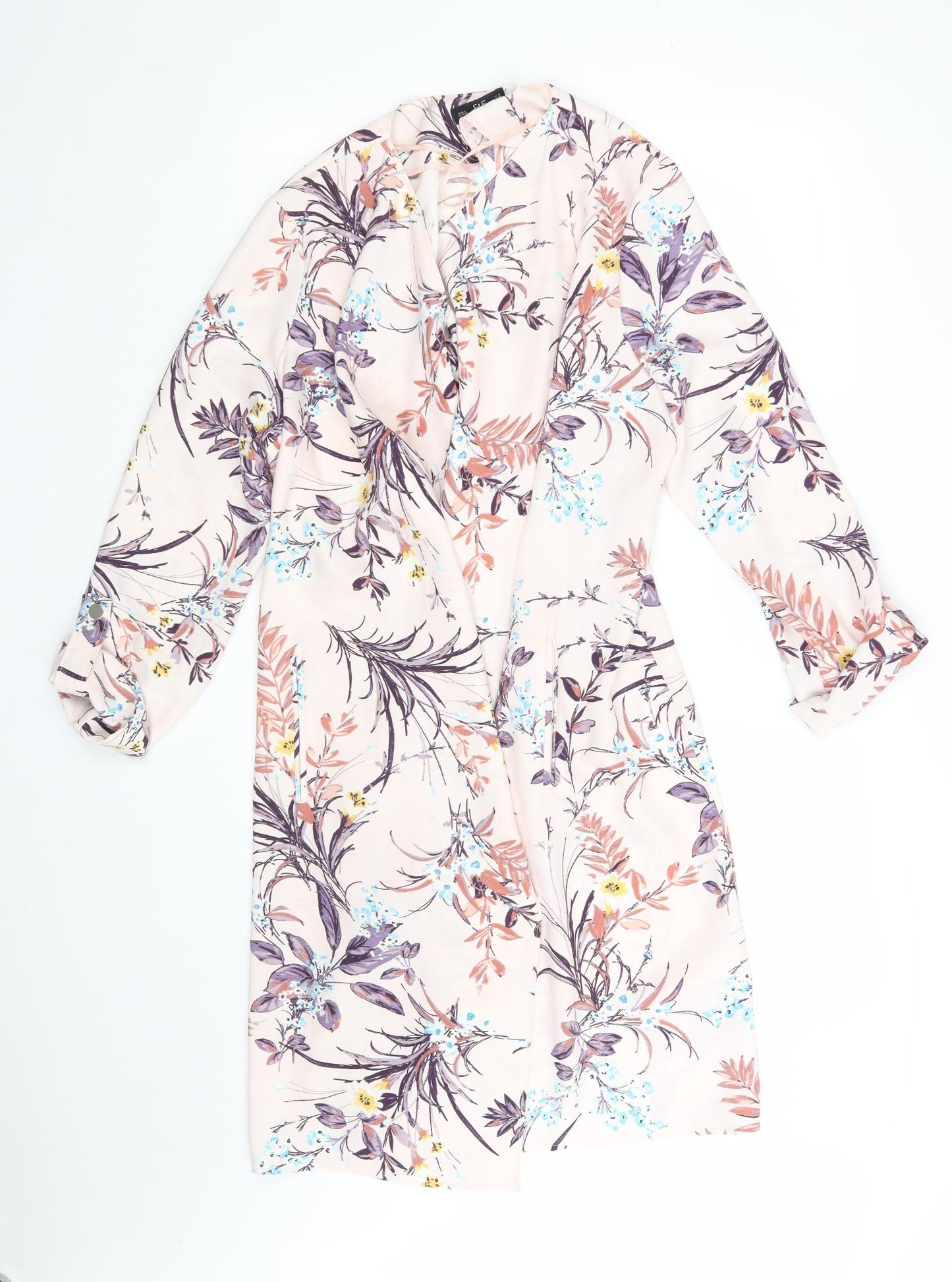 F&F Womens Pink Floral  Jacket Blazer Size 14