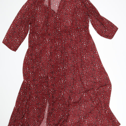 Joe Browns Womens Multicoloured Animal Print Polyester A-Line  Size 22  V-Neck