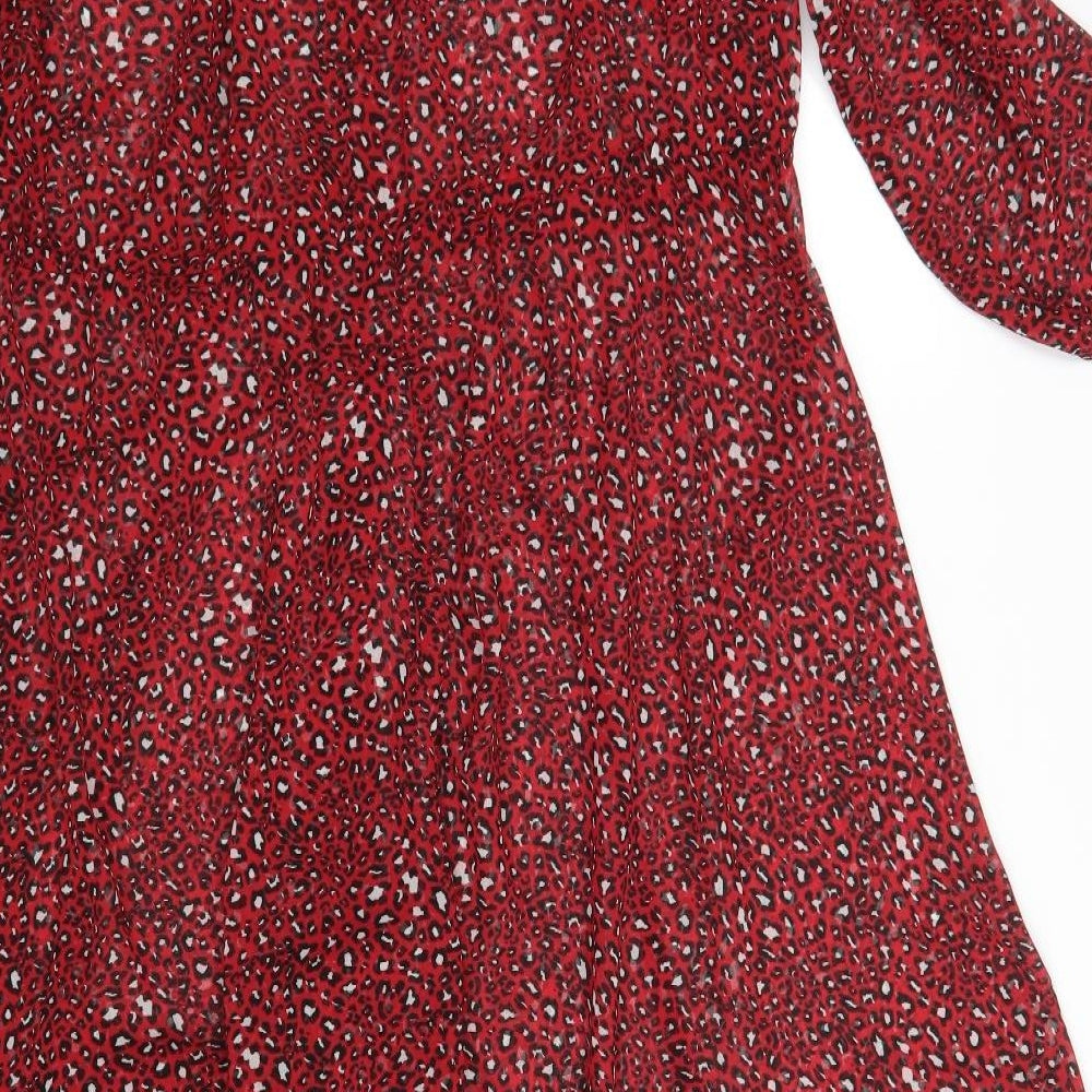 Joe Browns Womens Multicoloured Animal Print Polyester A-Line  Size 22  V-Neck