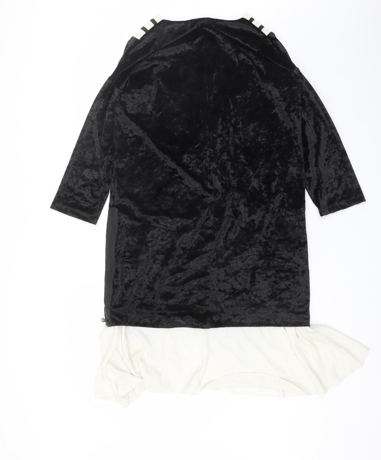 Prando Womens Black  Polyester Shift  Size 12  V-Neck  - Size 40