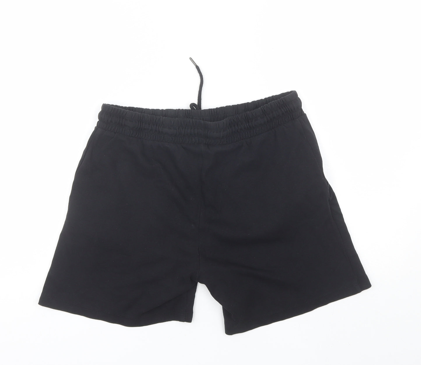 TU Womens Black  Cotton Sweat Shorts Size 14 L4 in Regular