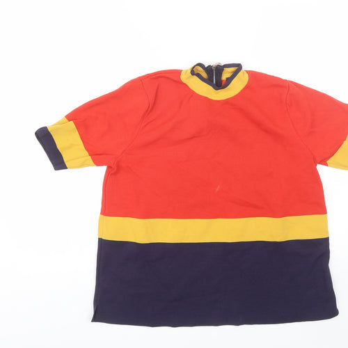 Marks and Spencer Womens Red  Polyamide Basic Blouse Size 14 High Neck