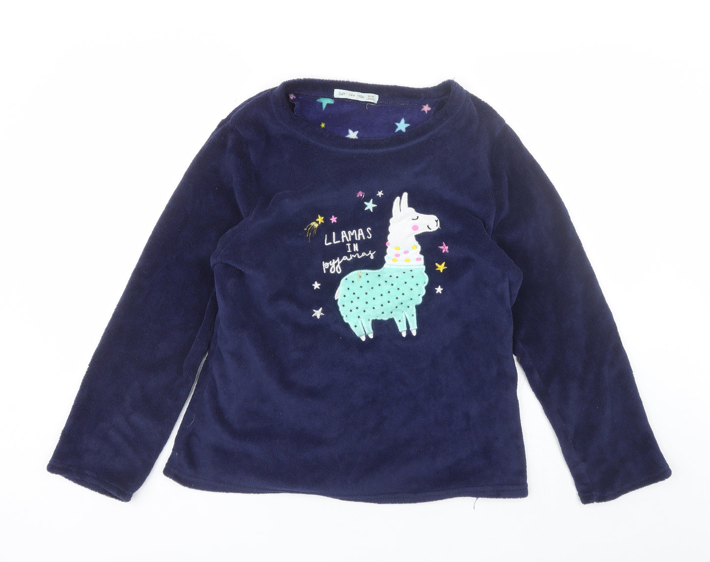 Just like you Womens Blue  Polyester Top Pyjama Top Size 16   - Llama