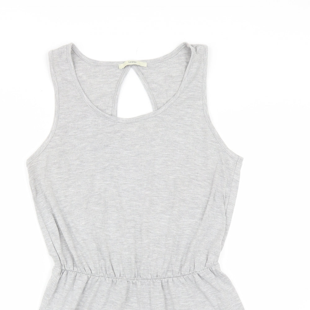 George Womens Grey  Polyester Shift  Size 14  Round Neck