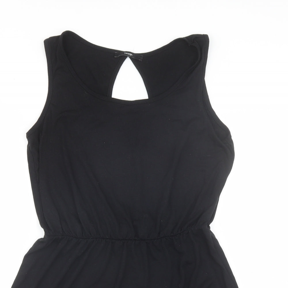 George Womens Black  Polyester Shift  Size 14  Round Neck