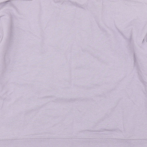 Divided Womens Purple Round Neck  Cotton Pullover Jumper Size S