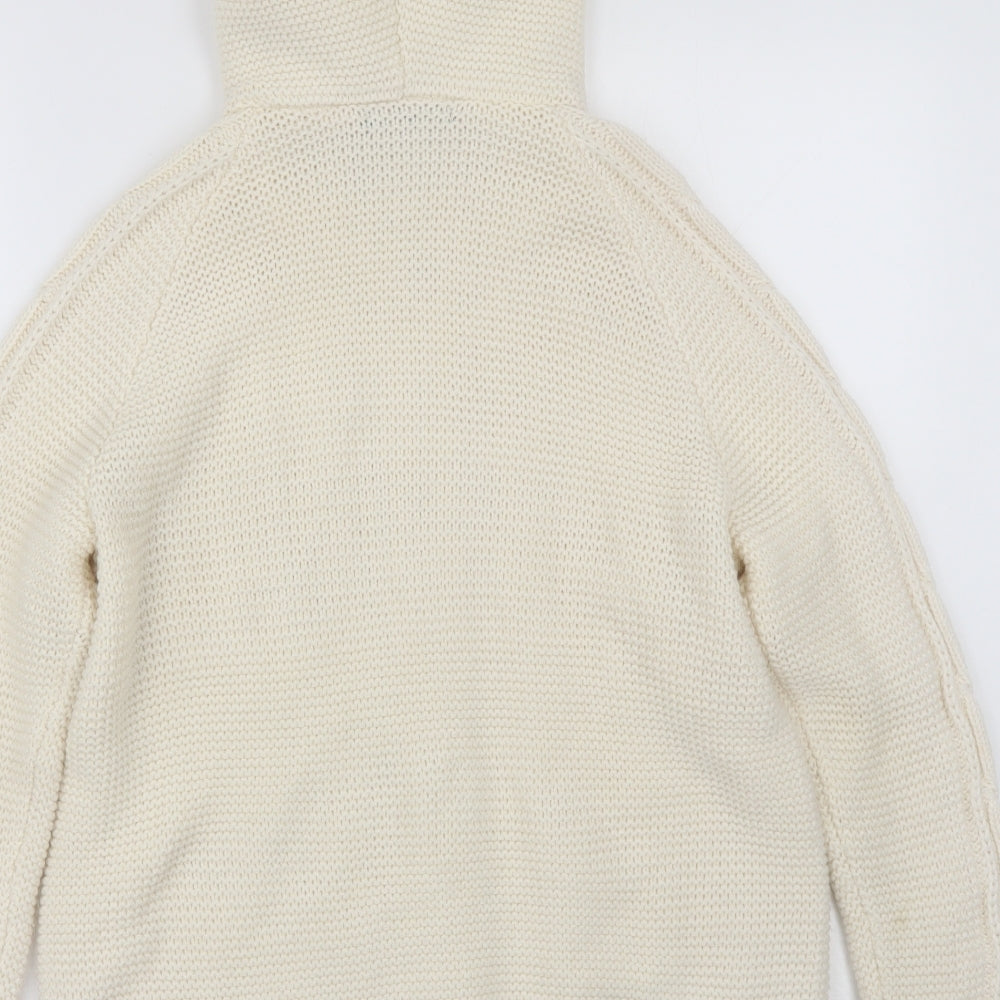 George Womens White  Acrylic Pullover Hoodie Size 12