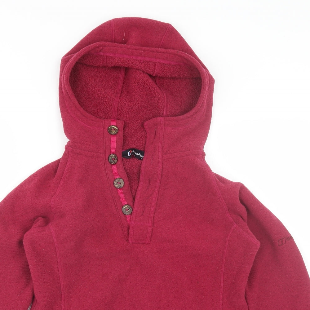 Berghaus Womens Red  Polyester Pullover Hoodie Size 10