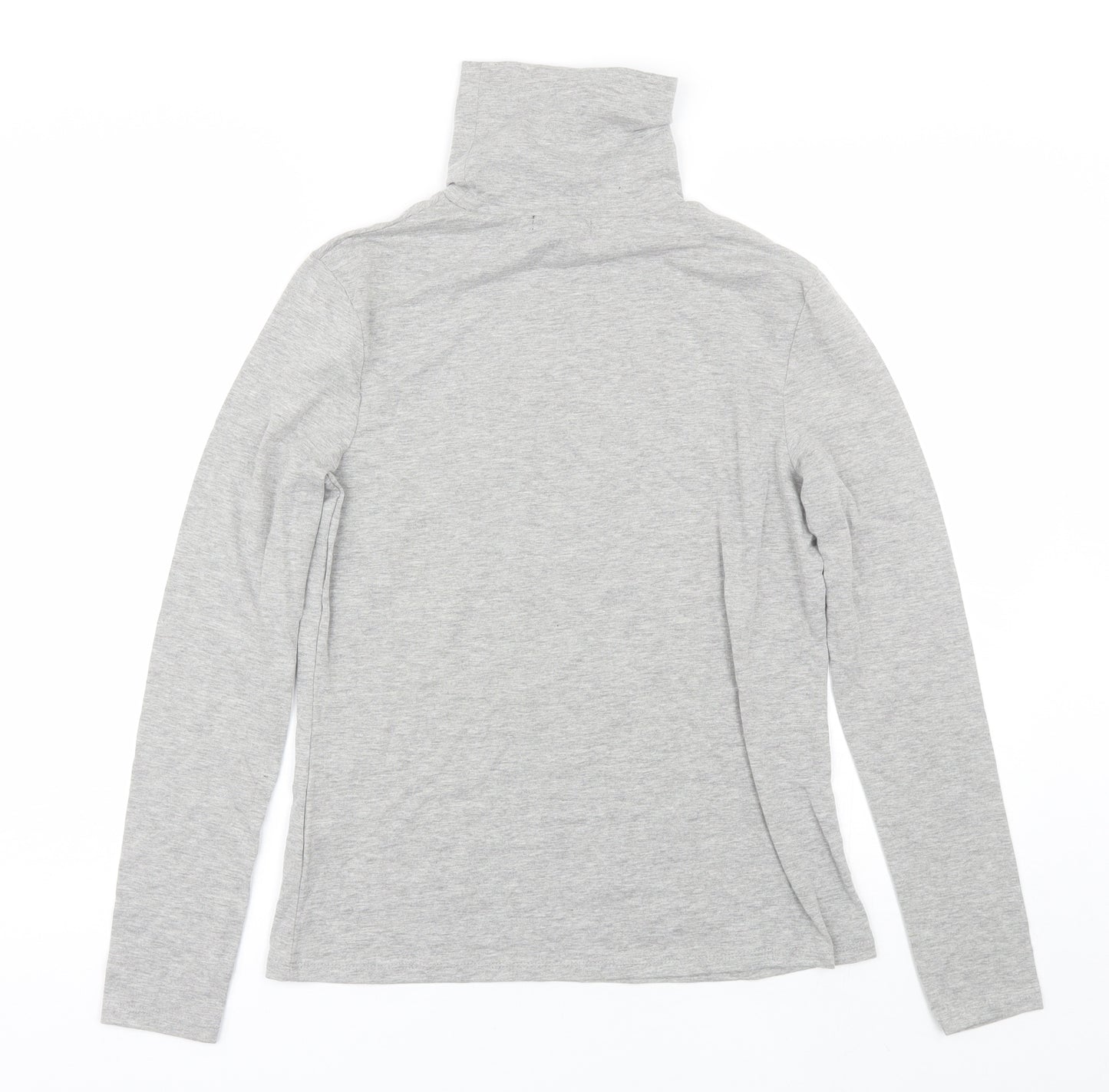 Atmosphere Womens Grey  Cotton Basic T-Shirt Size 14 Roll Neck