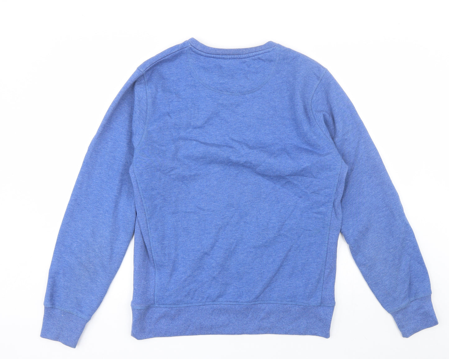 JACK & JONES Mens Blue Round Neck  Polyester Pullover Jumper Size L