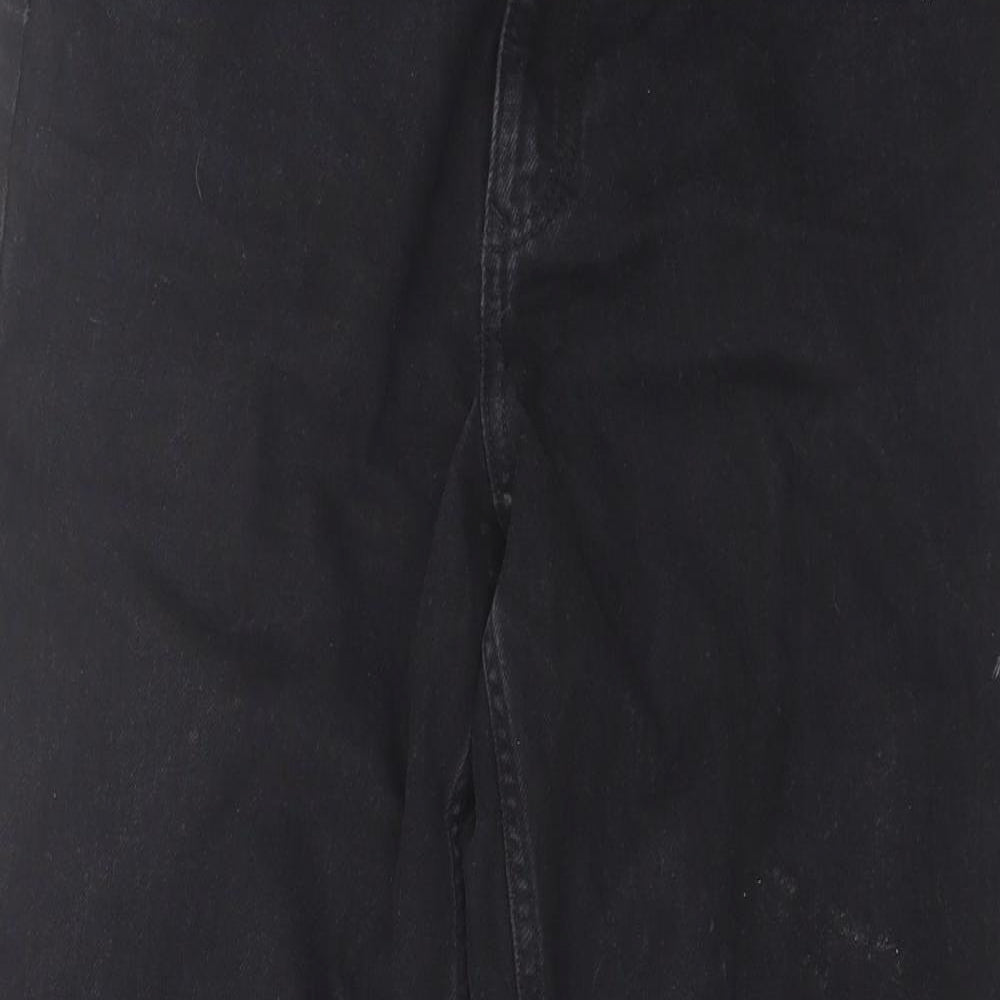 F&F Womens Black  Cotton Mom Jeans Size 10 L27 in Regular