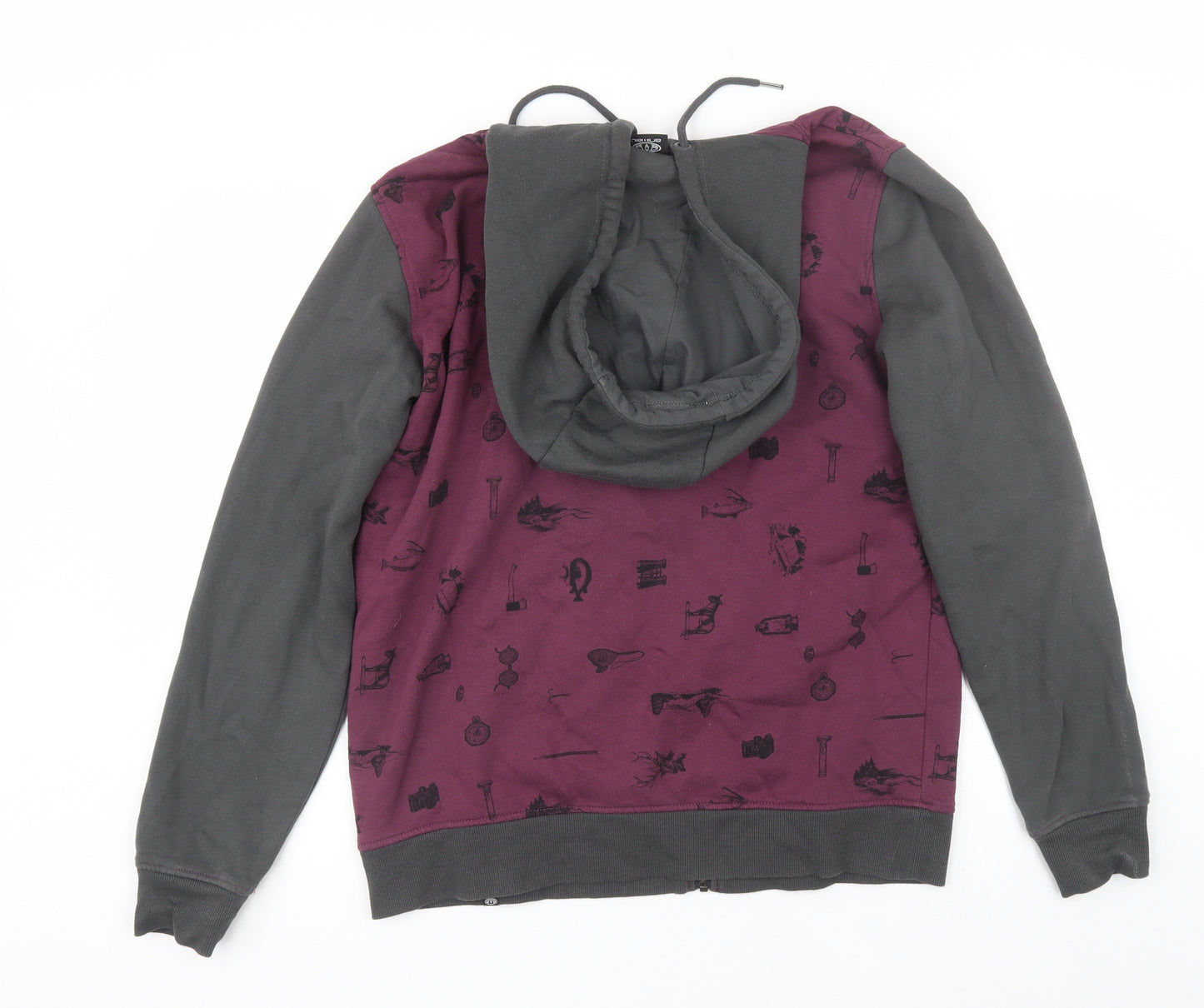 Animal Mens Grey  Cotton Full Zip Hoodie Size L