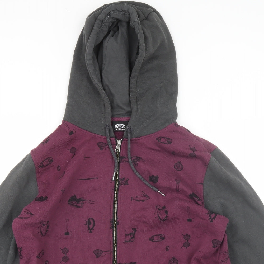 Animal Mens Grey  Cotton Full Zip Hoodie Size L