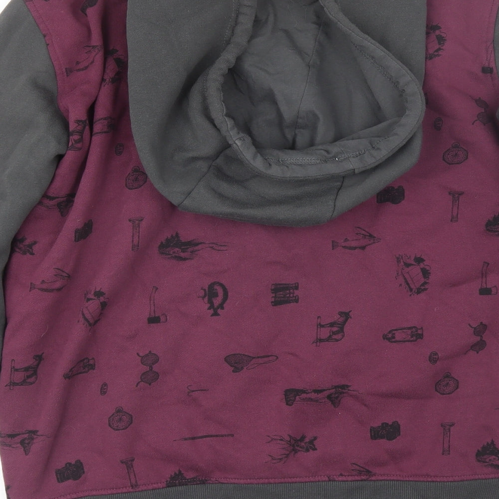 Animal Mens Grey  Cotton Full Zip Hoodie Size L
