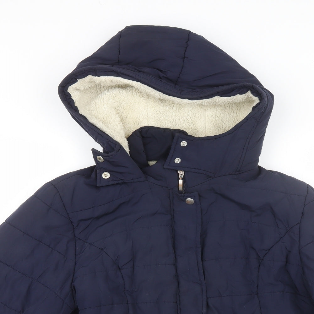 Peacocks Womens Blue   Parka Jacket Size 18