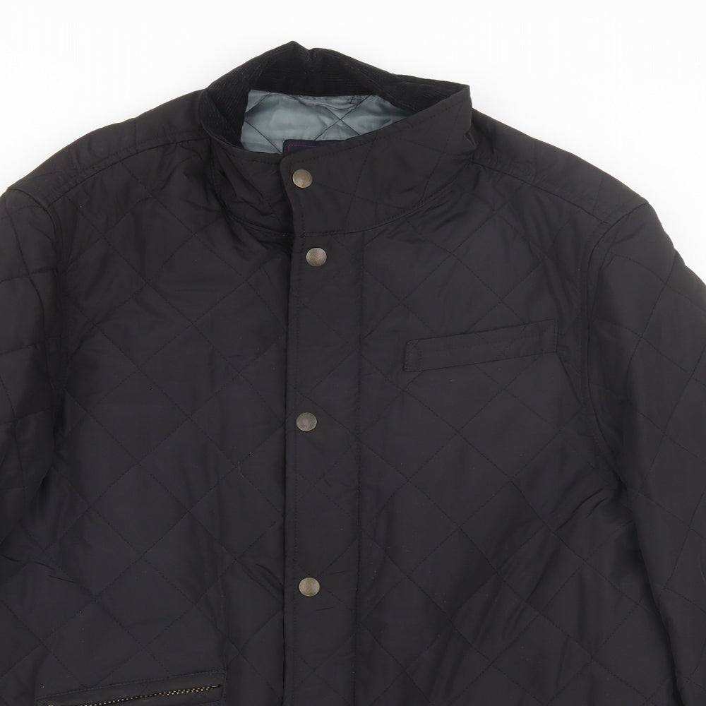 Marks and Spencer Mens Black   Quilted Jacket Size M