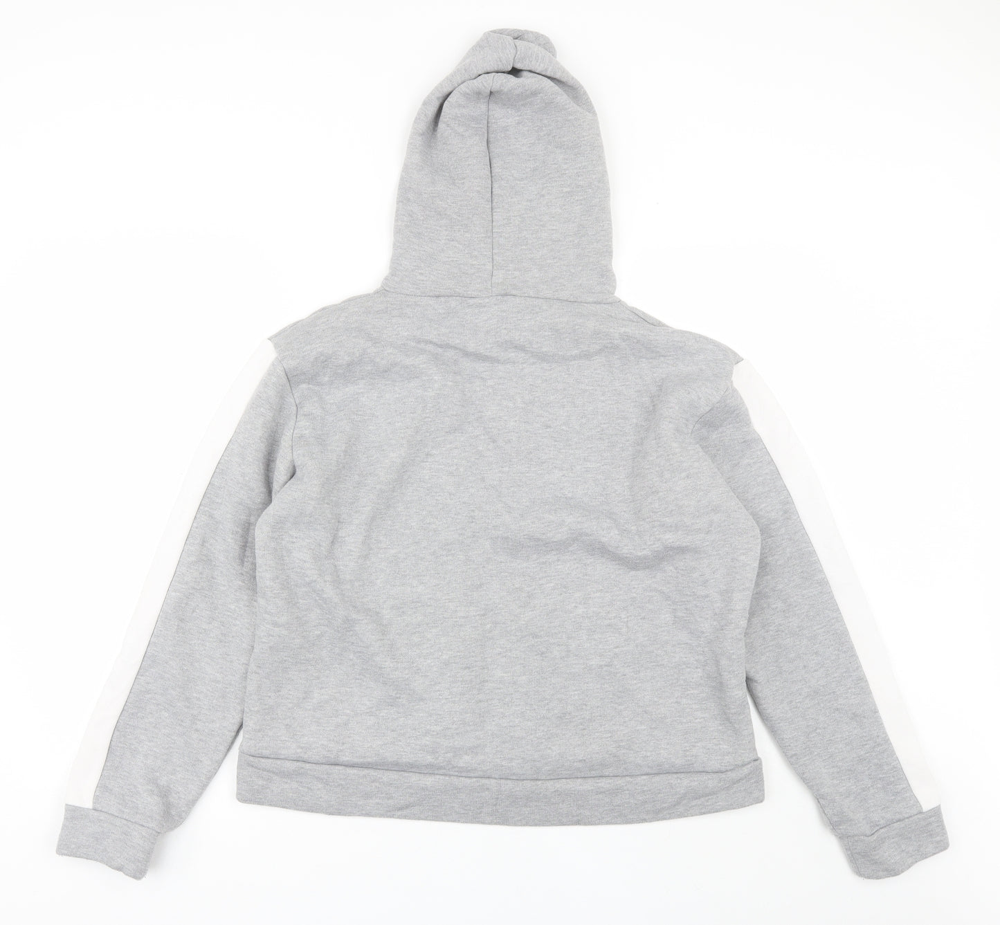 Boohoo Womens Grey  Cotton Pullover Hoodie Size 14