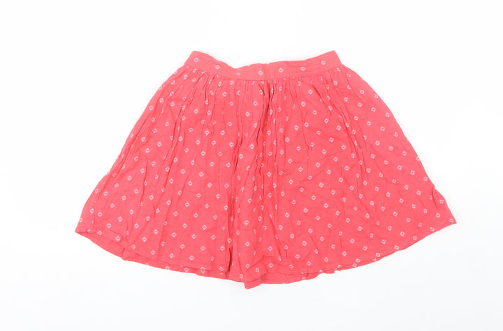 F&F Girls Red Cotton A-Line Skirt Size 12-13 Years Regular