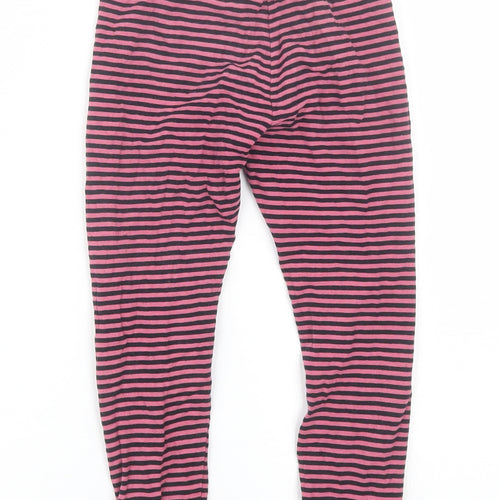 NEXT Girls Pink Striped Cotton Jogger Trousers Size 7 Years  Regular