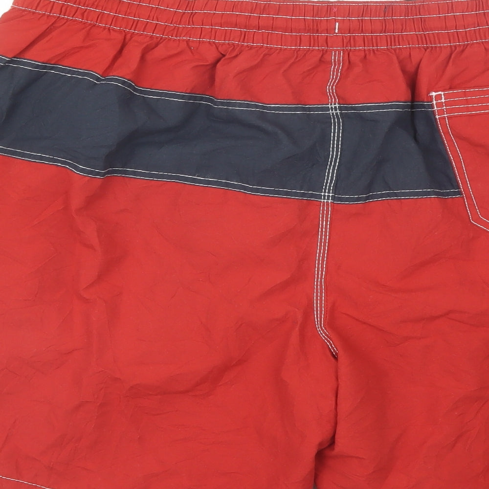 Caribbean Joe Mens Red  Polyester Bermuda Shorts Size L L8 in Regular