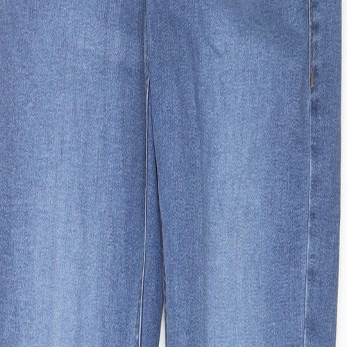 M&S Womens Blue  Cotton Skinny Jeans Size 8 L27 in Regular