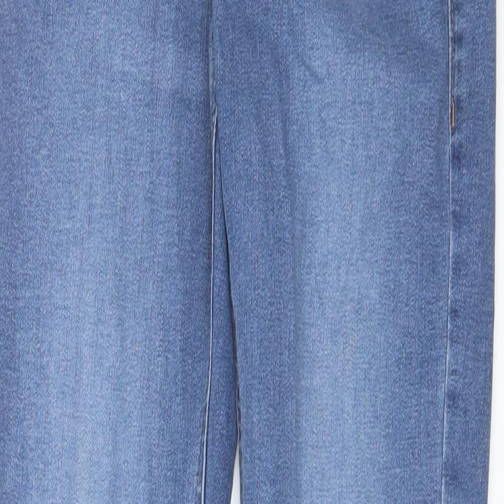 M&S Womens Blue  Cotton Skinny Jeans Size 8 L27 in Regular