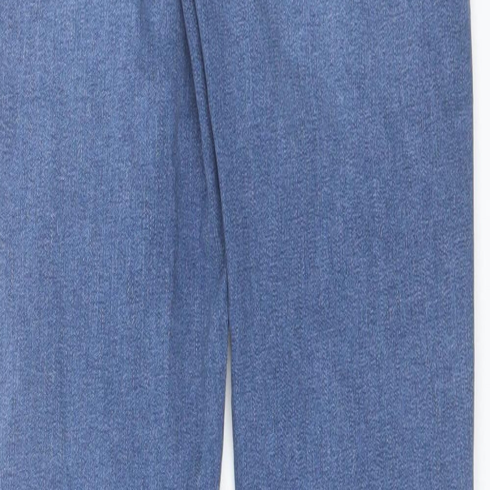 M&S Womens Blue  Cotton Skinny Jeans Size 8 L27 in Regular