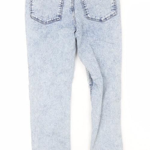 H&M Girls Blue  Cotton Skinny Jeans Size 11-12 Years  Regular  - Distressed
