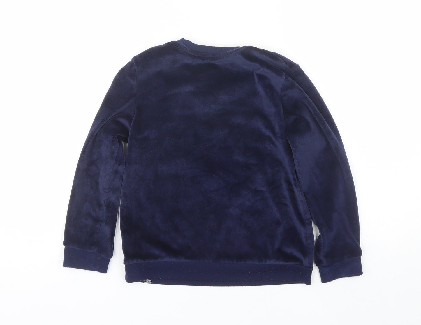 George Boys Blue Solid Polyester  Pyjama Top Size 8-9 Years   - bear