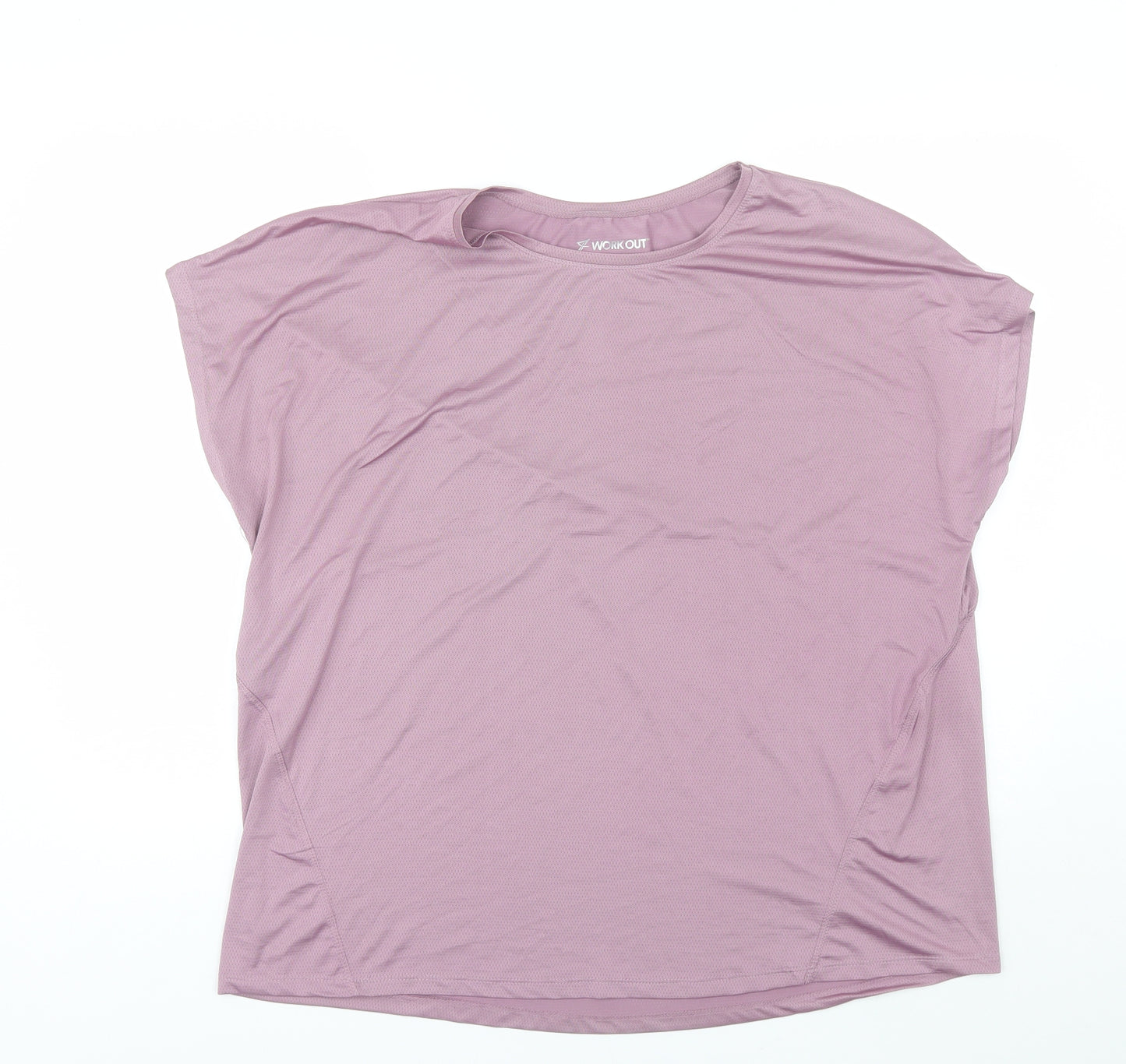 Primark Womens Purple  Polyester Basic T-Shirt Size XL Round Neck