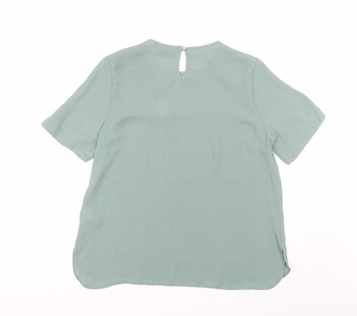 Primark Womens Green  Polyester Basic Blouse Size 16 Round Neck