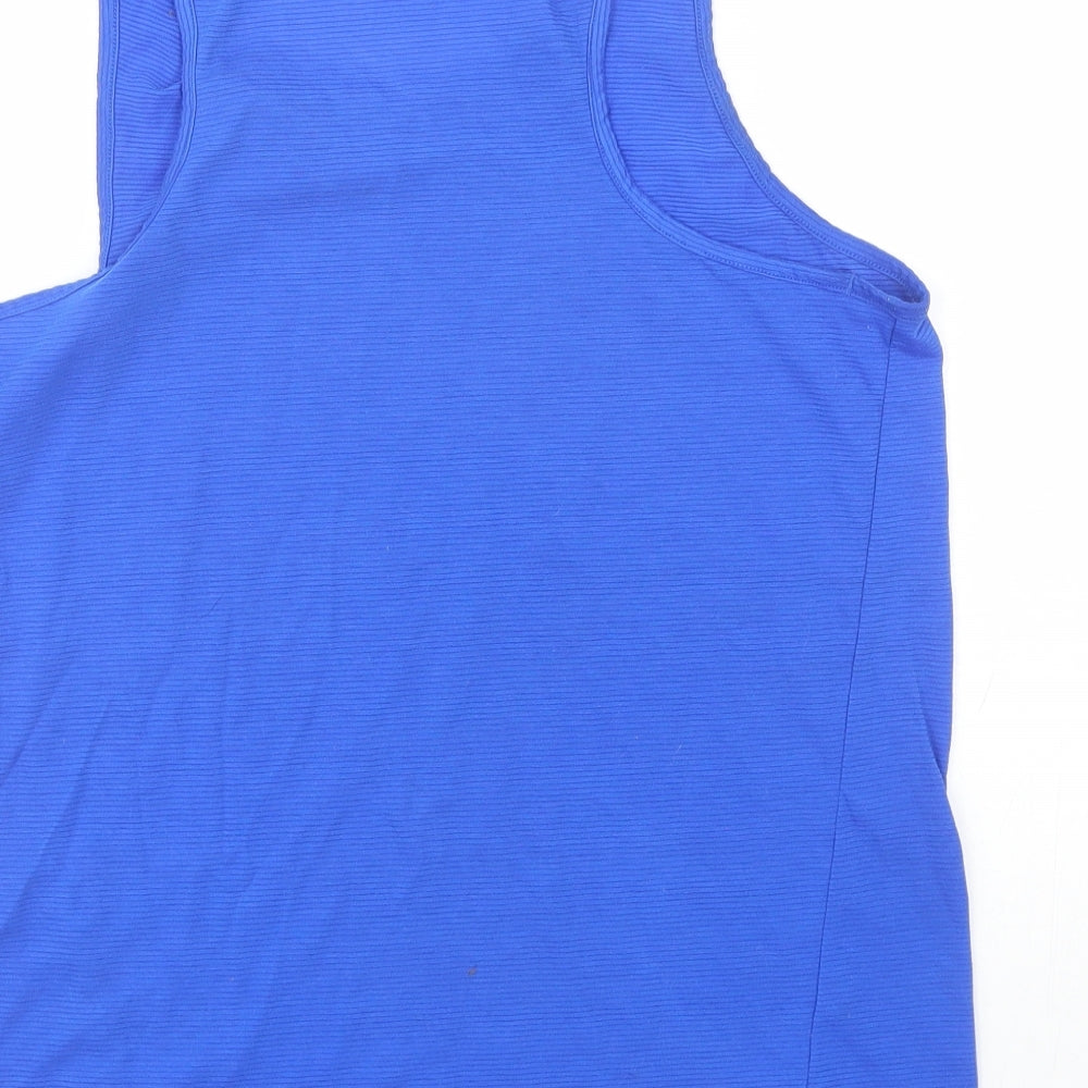 Under armour Womens Blue  Polyester Basic Tank Size S Round Neck