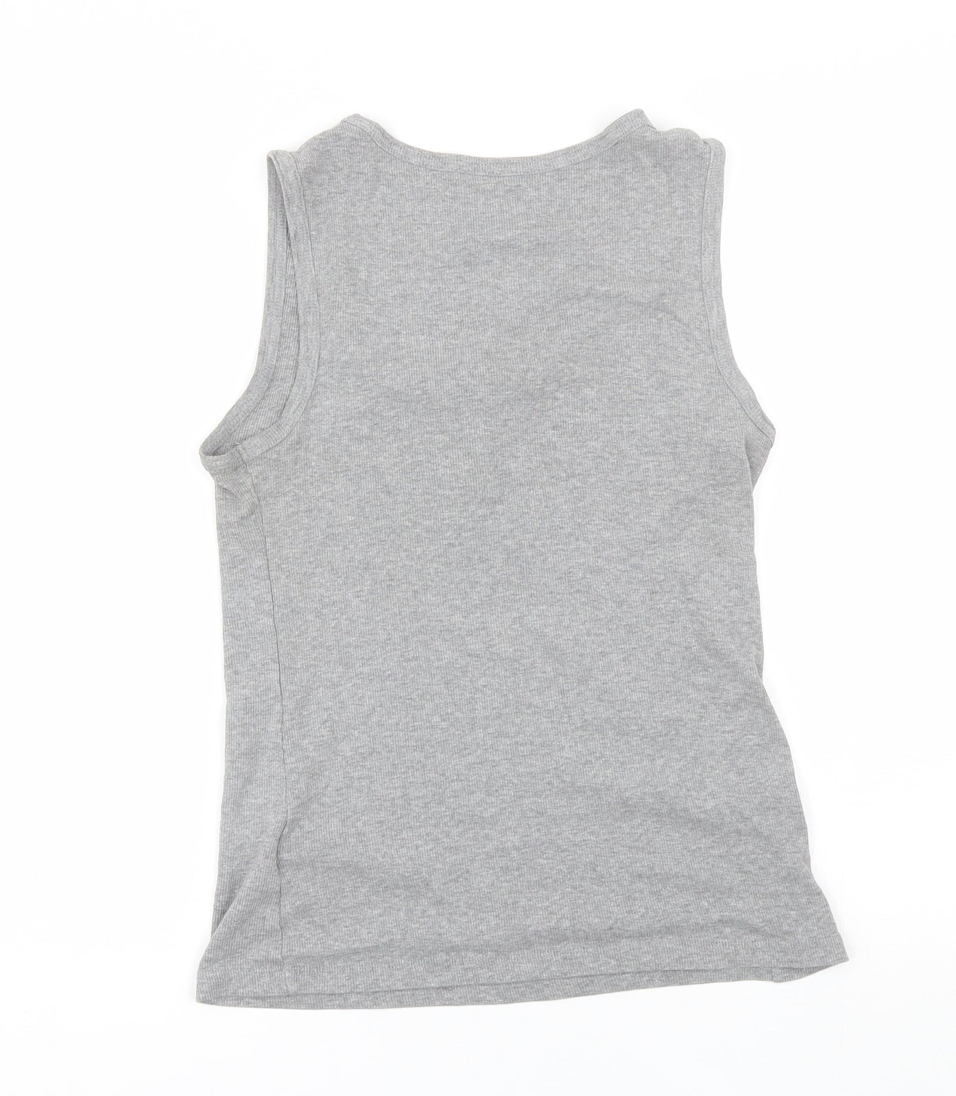 ESMARA Womens Grey  Cotton Basic Tank Size L Round Neck