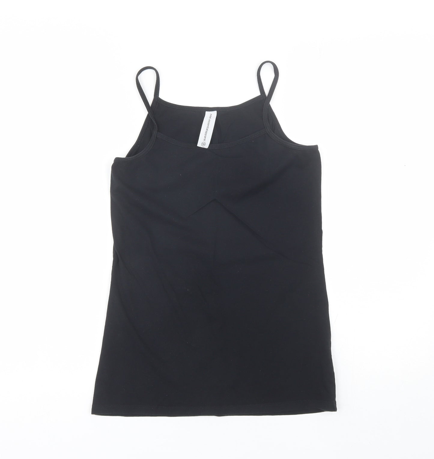 NEXT Womens Black  Cotton Camisole Tank Size 10 Round Neck