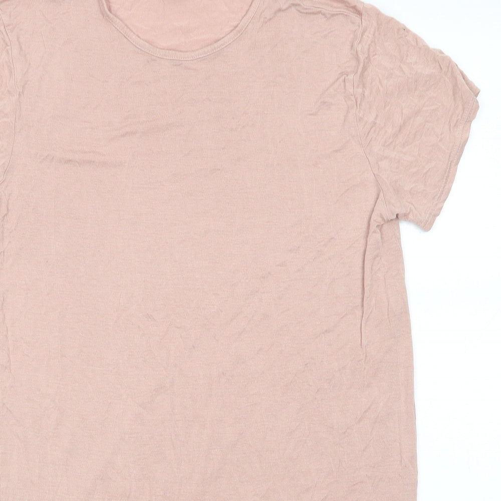 Pretty Little Thing  Womens Pink  Viscose T-Shirt Dress  Size 10  Round Neck
