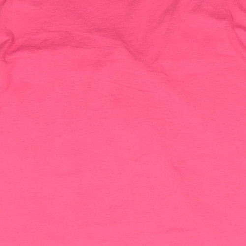 Yessica Womens Pink   Tunic T-Shirt Size L V-Neck - Coral colour