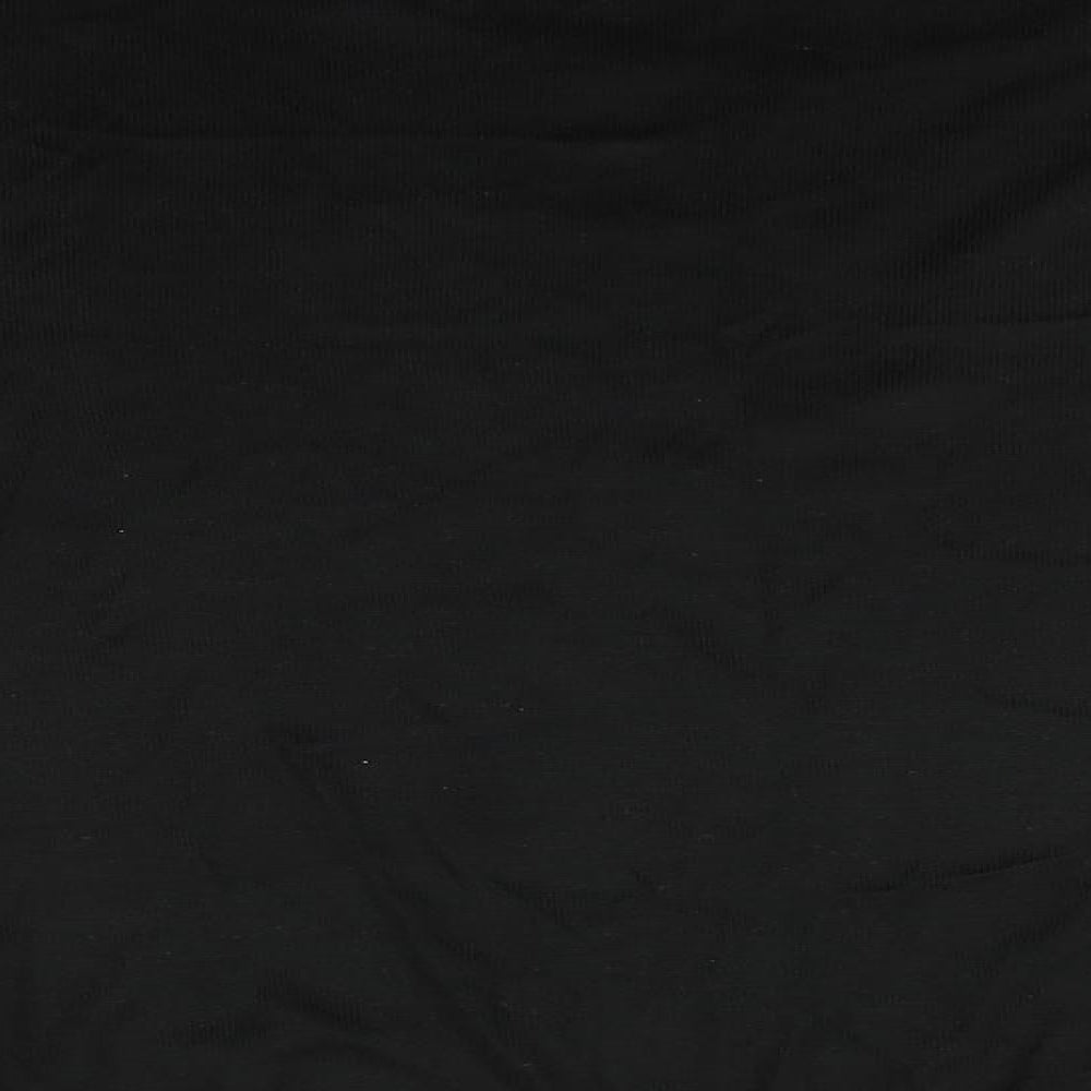 NEXT Womens Black Round Neck  Polyester Pullover Jumper Size 8   - Sheer fabric front knitted back