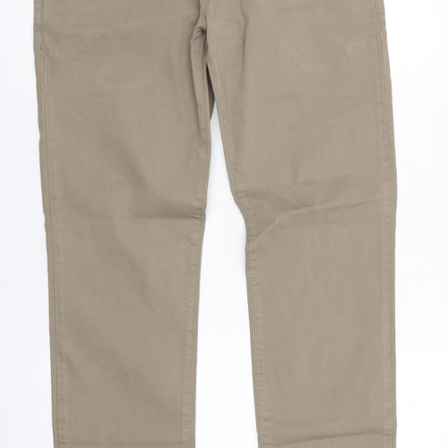 Sirmoney Mens Green  Cotton Chino Trousers Size 32 in L32 in Regular  - Light green