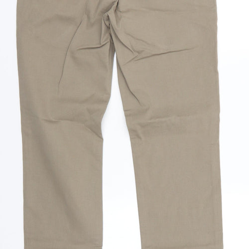 Sirmoney Mens Green  Cotton Chino Trousers Size 32 in L32 in Regular  - Light green