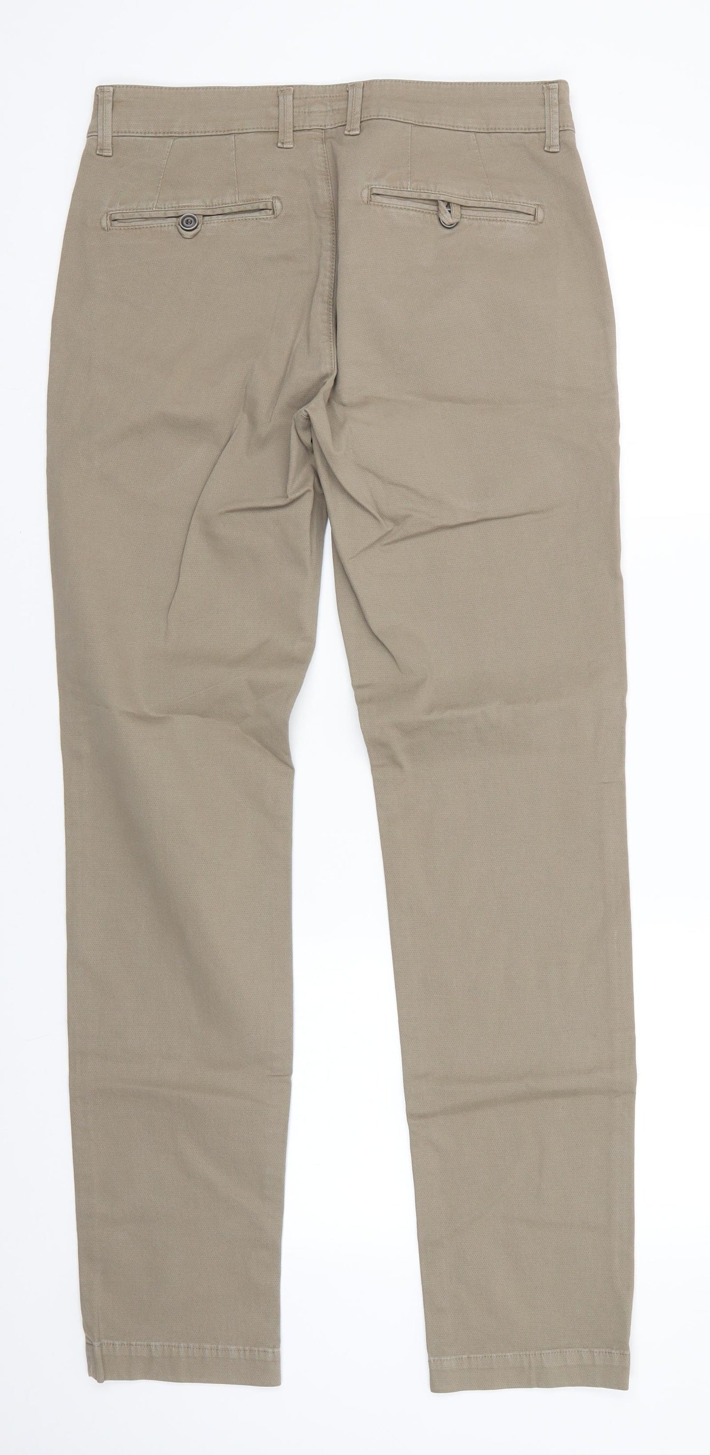 Sirmoney Mens Green  Cotton Chino Trousers Size 32 in L32 in Regular  - Light green