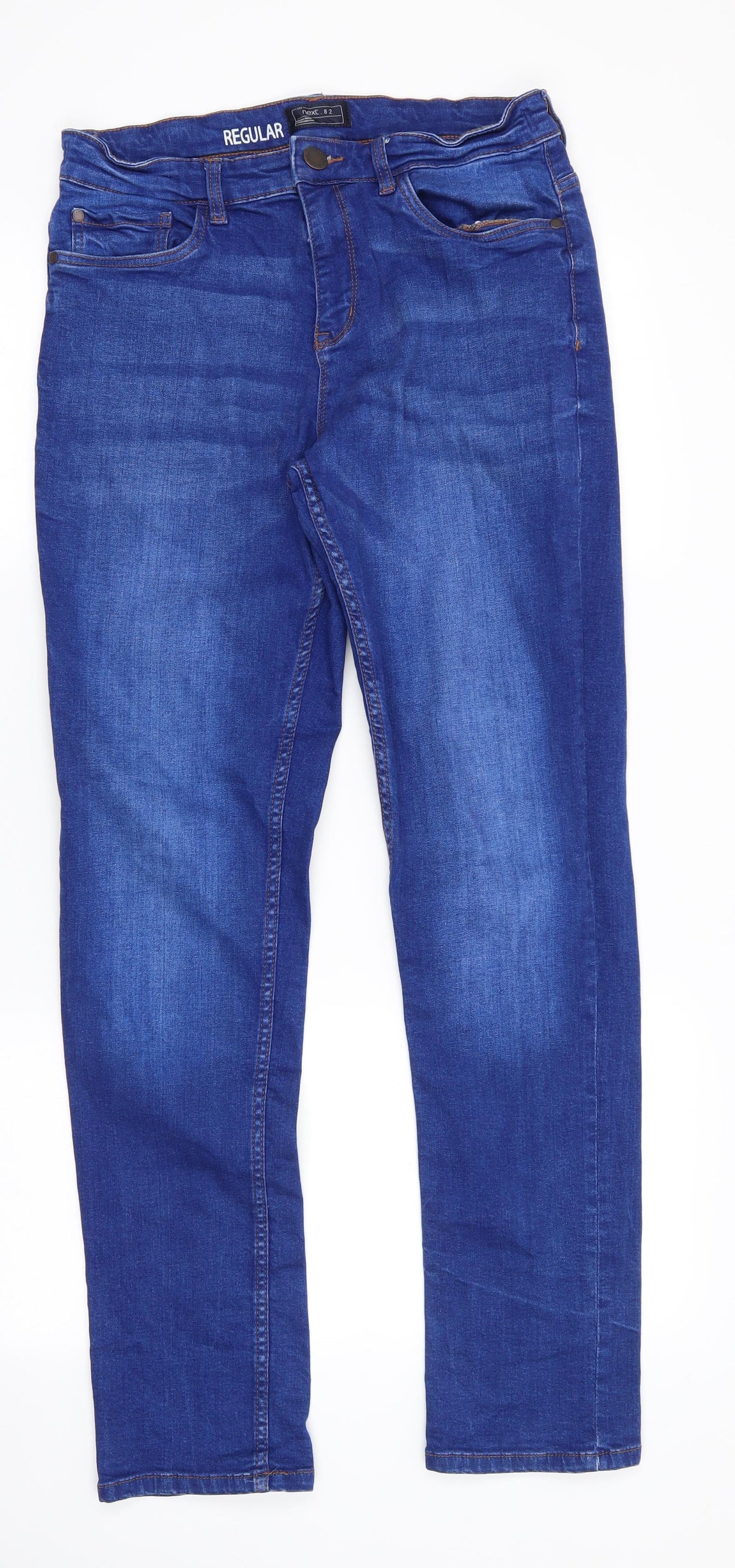 NEXT Boys Blue  Cotton Straight Jeans Size 15 Years  Regular  - Mid Blue